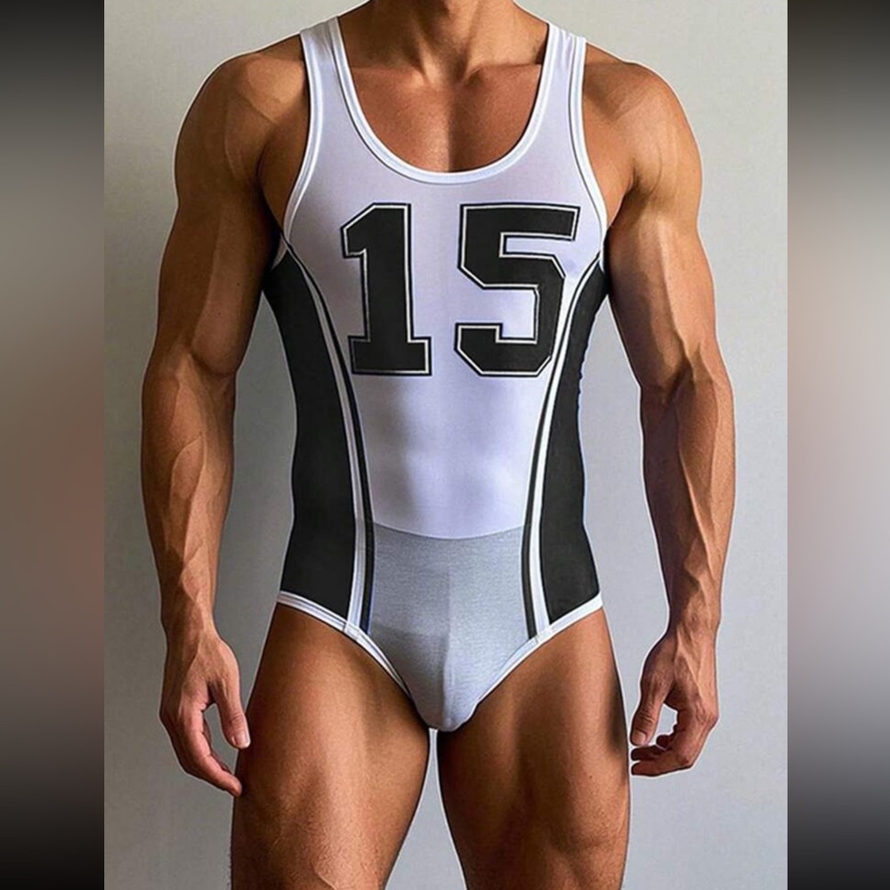 Brand New! Incerun Men’s Sleeveless Sport Bodysuit - M